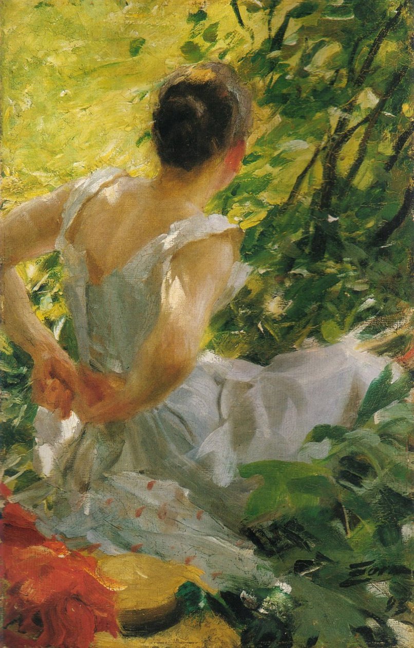 Oblékání ženy od Anders Leonard Zorn