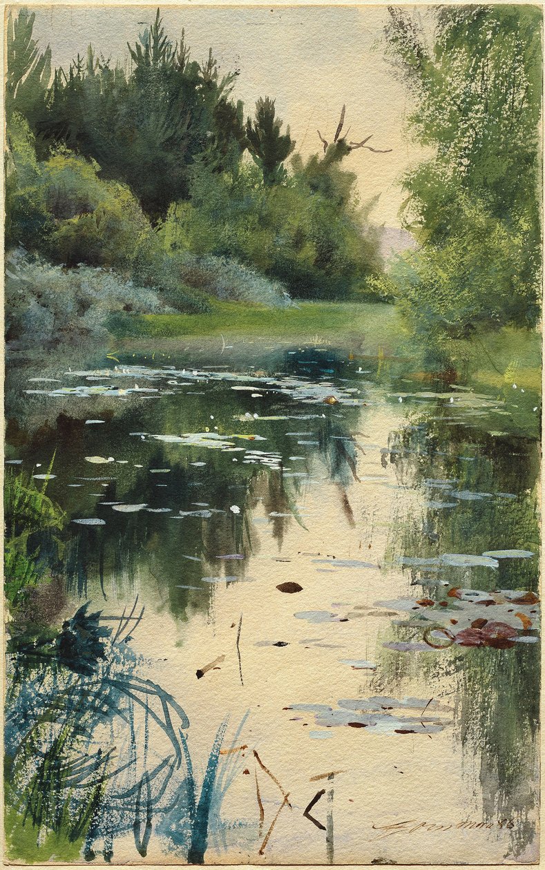 Krajinná studie od Mory od Anders Leonard Zorn