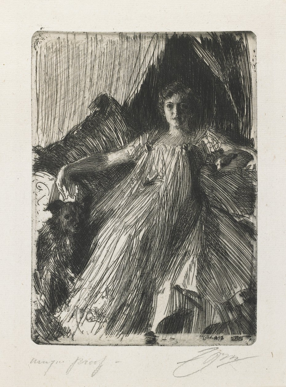 Maud Cassel (paní Ashley), 1898 od Anders Leonard Zorn