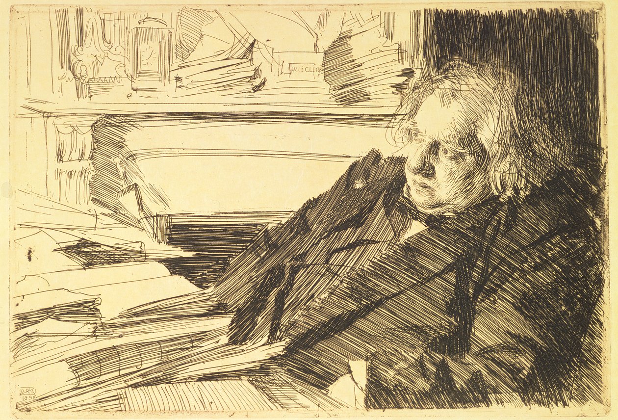 Portrét Ernesta Renana, 1892 od Anders Leonard Zorn