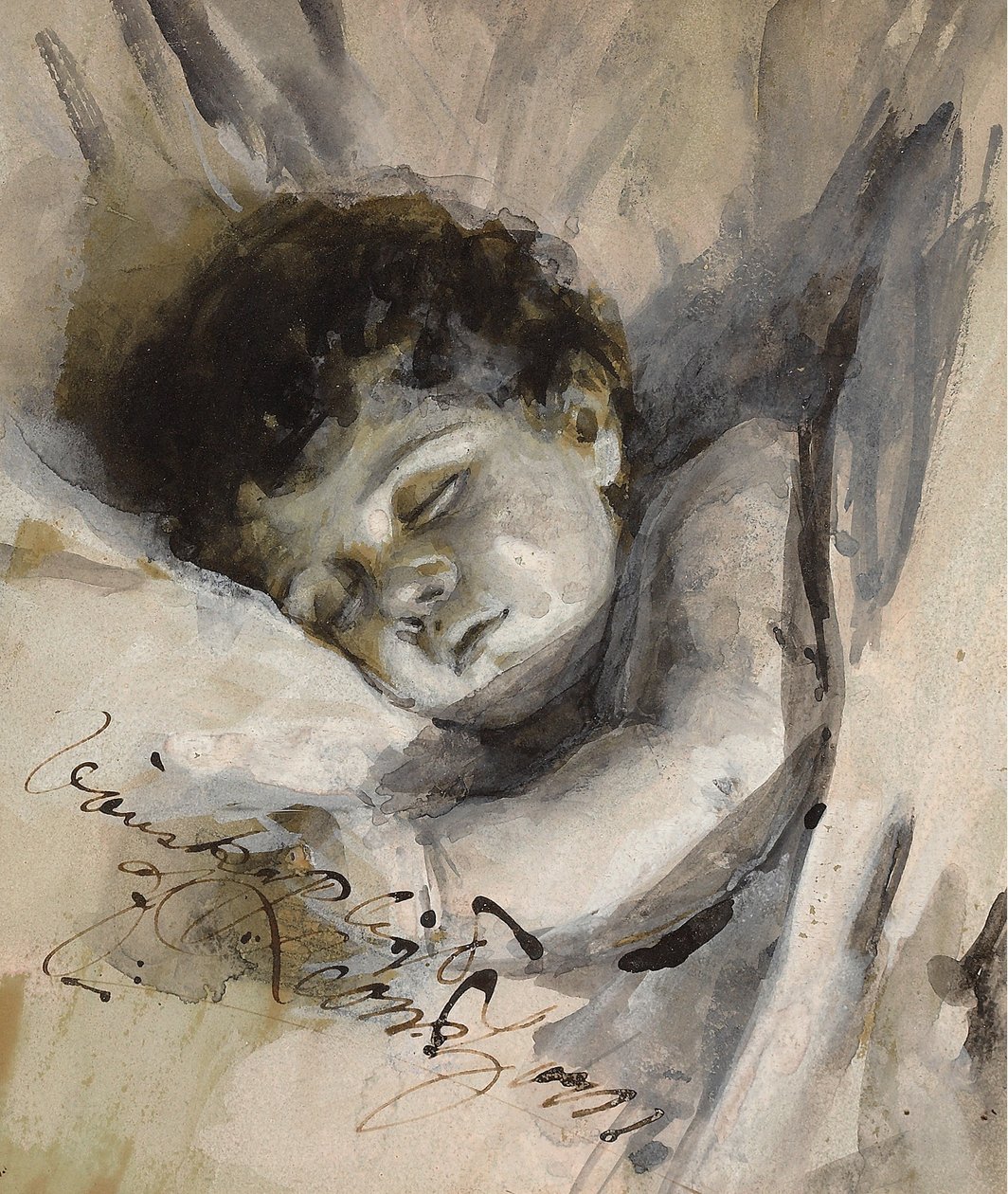 Spící dítě od Anders Leonard Zorn