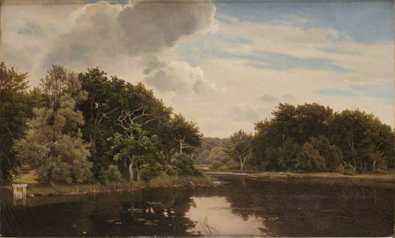 Jezero v Hellebaeku od Anders Christian Lunde