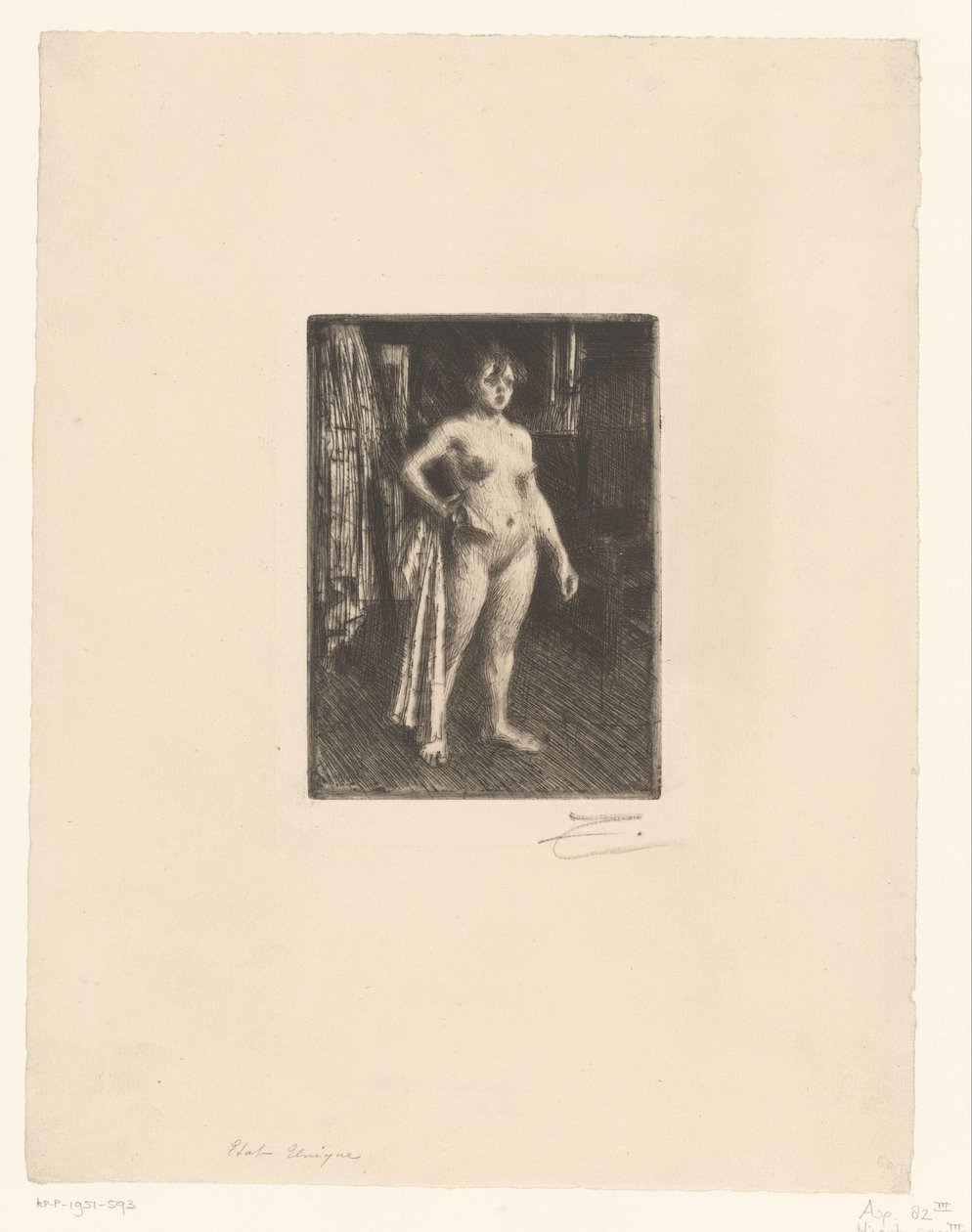 Venuše z La Villette od Anders Leonard Zorn (signed by artist)