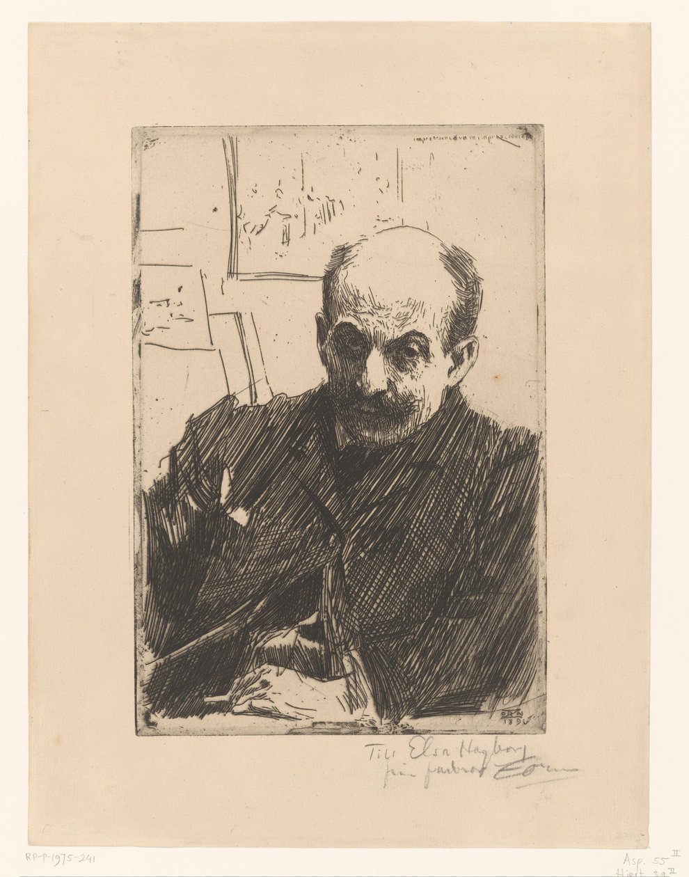 Portrét Maxe Liebermanna od Anders Leonard Zorn (signed by artist)