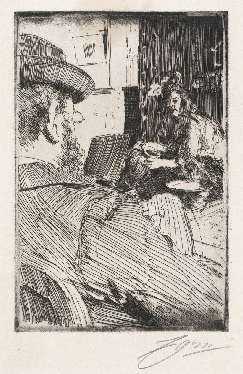 Albert Besnard a jeho model, 1896. od Anders Leonard Zorn
