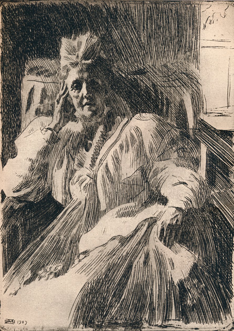 Lept švédské královny vdovy, c1909 od Anders Leonard Zorn