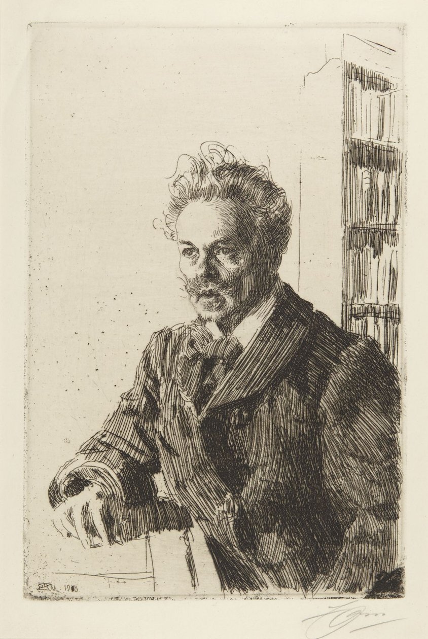 August Strindberg od Anders Leonard Zorn
