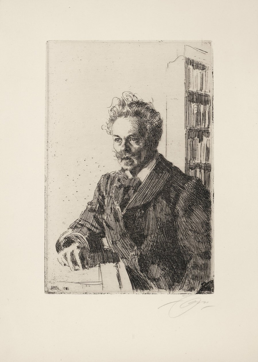 August Strindberg, 1910 od Anders Leonard Zorn