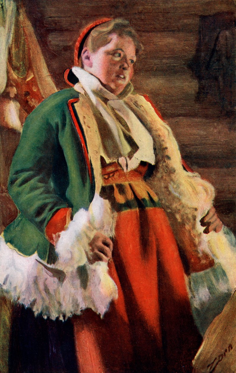 Braskkulla, rolnická dívka z Moro, 1911-1912 od Anders Leonard Zorn