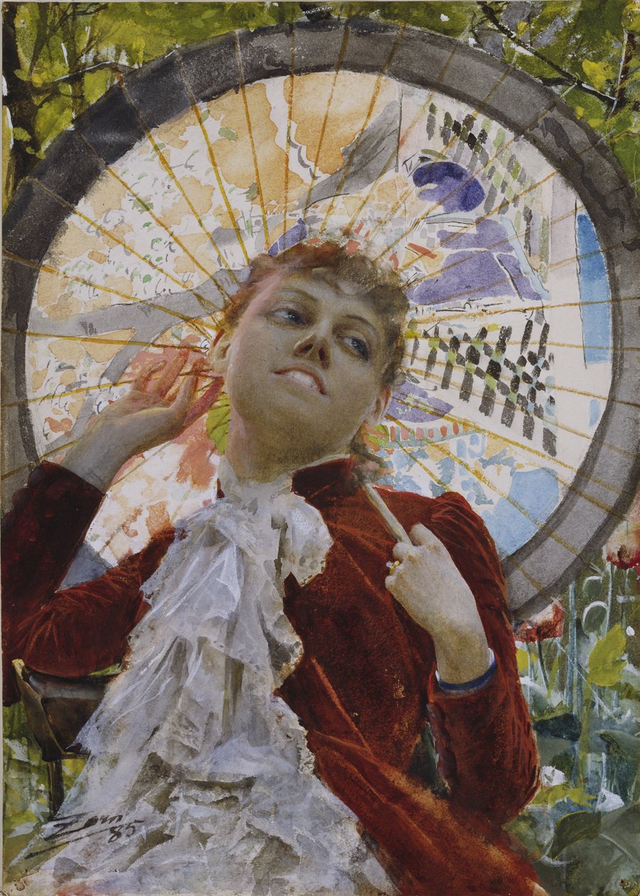 Vzdušné zámky, 1885 (wc) od Anders Leonard Zorn