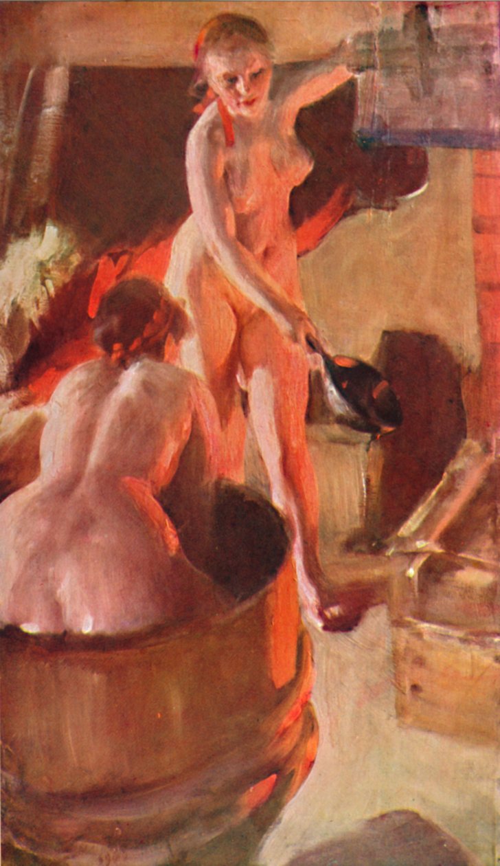 Dívky z Dalarny se koupou, 1908, 1931 od Anders Leonard Zorn