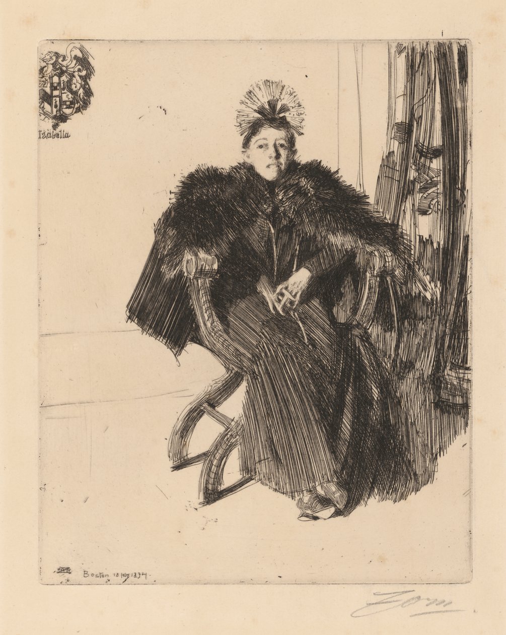 Isabella Stewart Gardner od Anders Leonard Zorn