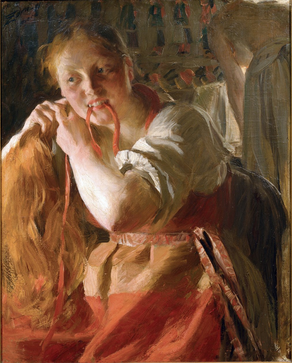 Margit par Zorn, Anders Leonard (1860-1920). Olej na plátně, rozměr: 78x63,7 od Anders Leonard Zorn