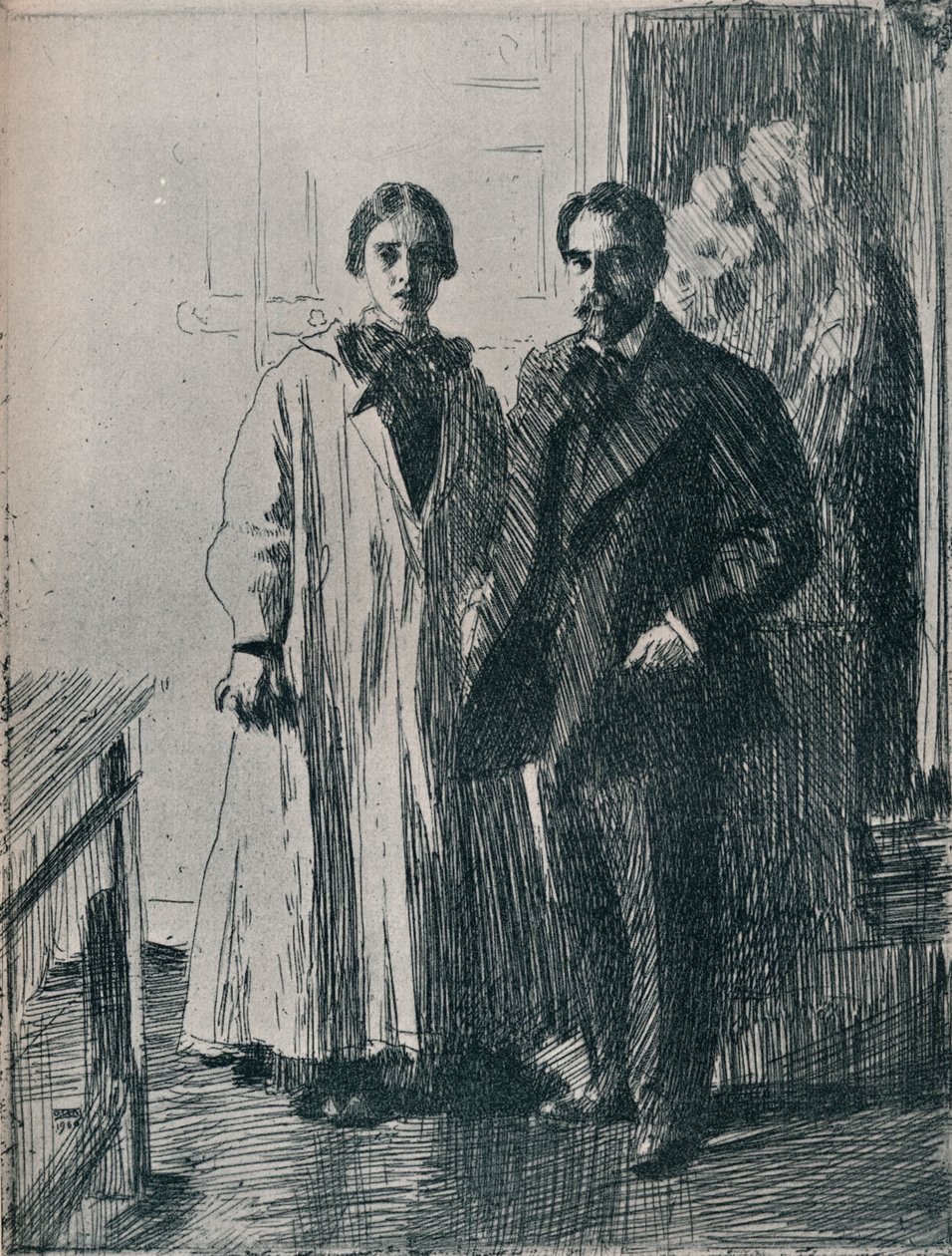 Pan a paní Atherton Curtisovi z leptu Anderse Zorna, c1880-1906, 1906 od Anders Leonard Zorn