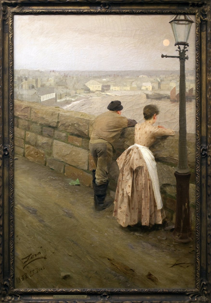 Pecheurs ze Saint Yves (Morbihan). Malba Anderse Zorna (1860-1920), olej na plátně, konec 19.-20. století. Muzeum výtvarných umění v Pau. od Anders Leonard Zorn