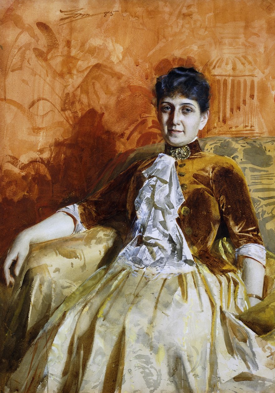 Portrét Lisen Lamm, 1885 od Anders Leonard Zorn