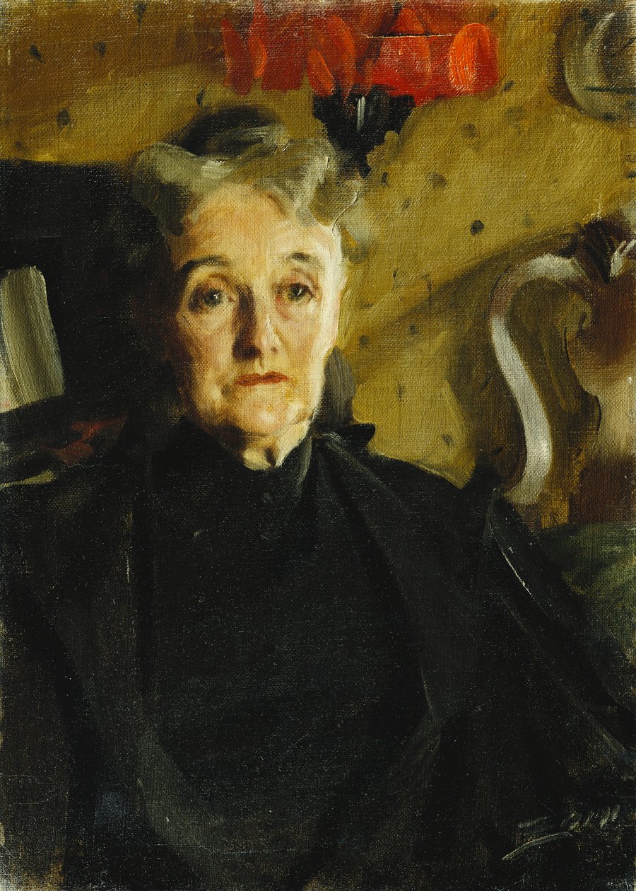 Portrét paní Hallowellové, od Anders Leonard Zorn