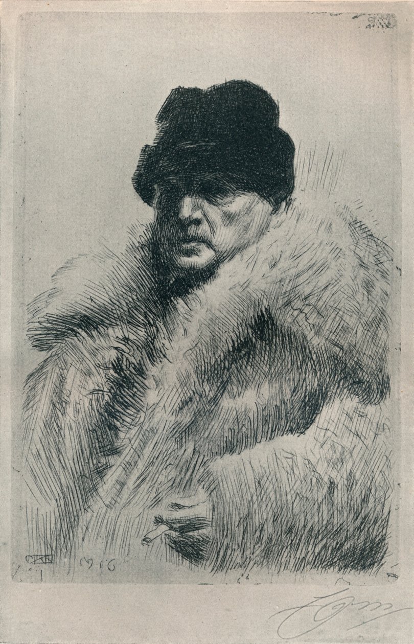 Autoportrét, 1916 od Anders Leonard Zorn