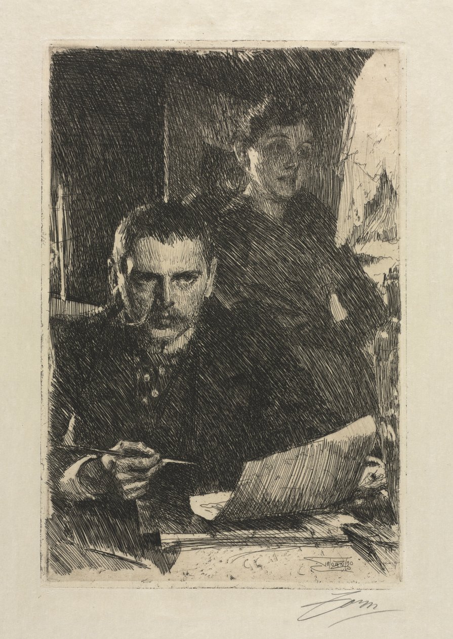 Umělec a jeho žena, 1890. od Anders Leonard Zorn