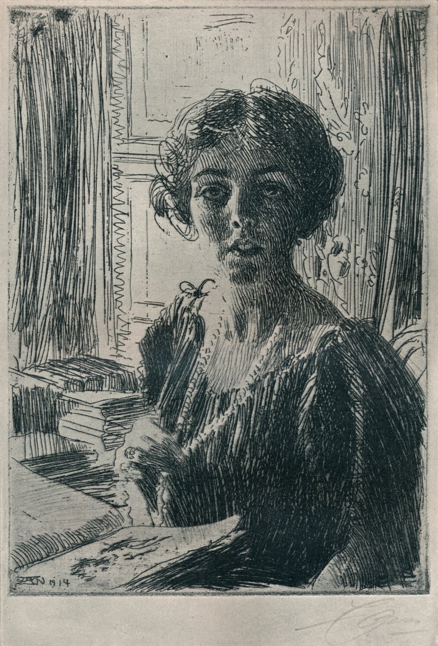 Korunní princezna Margaret Švédská, 1914 od Anders Leonard Zorn