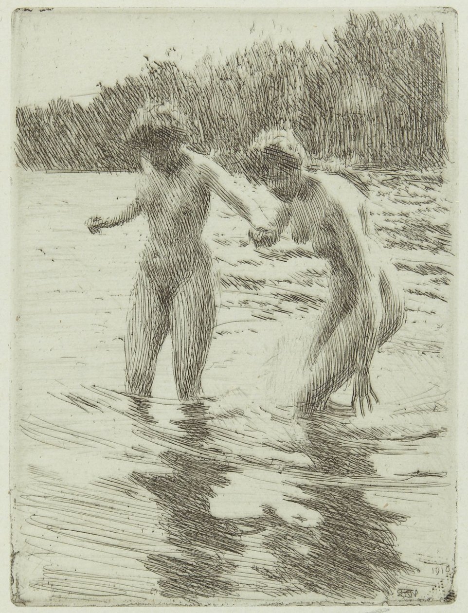 Dvě koupající se ženy od Anders Leonard Zorn