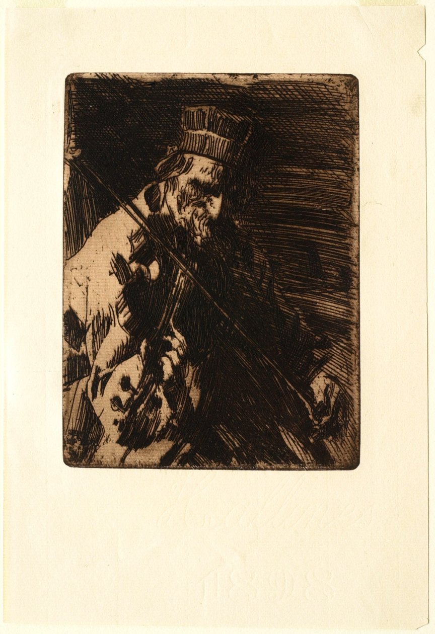 Vesnický houslista od Anders Leonard Zorn