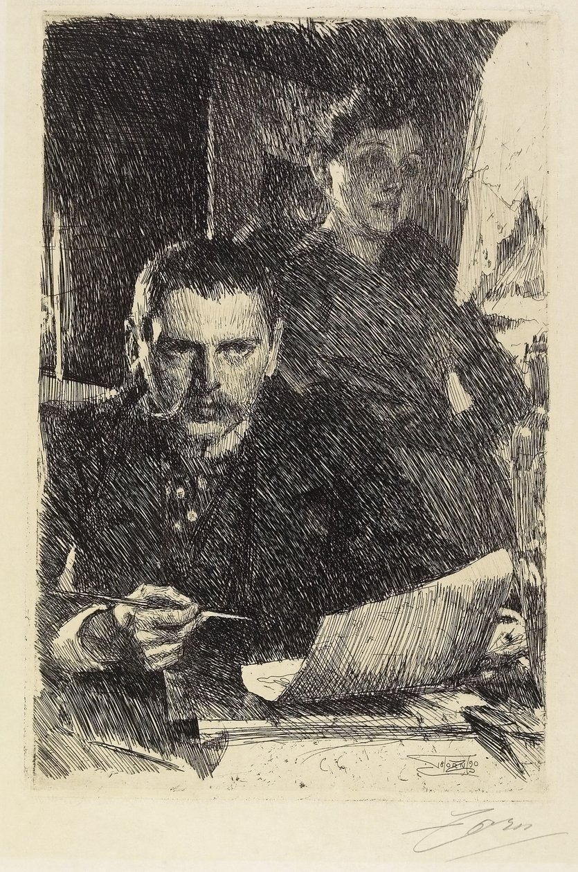 Zorn a jeho žena, 1890 od Anders Leonard Zorn