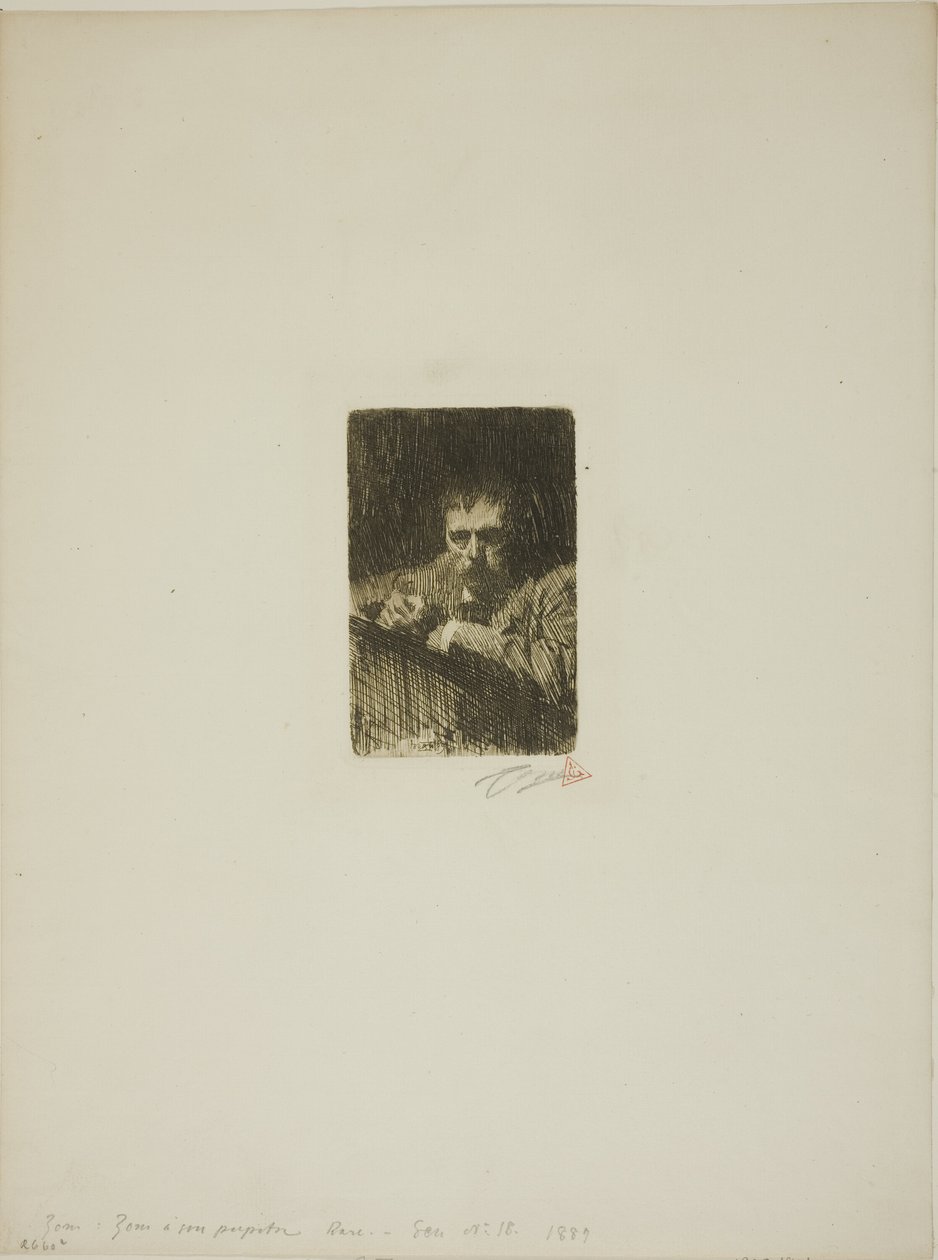 Malíř-leptač (autoportrét) od Anders Leonard Zorn