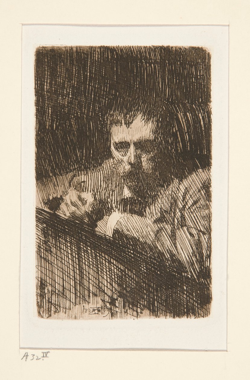 Malíř-leptač (autoportrét) od Anders Leonard Zorn