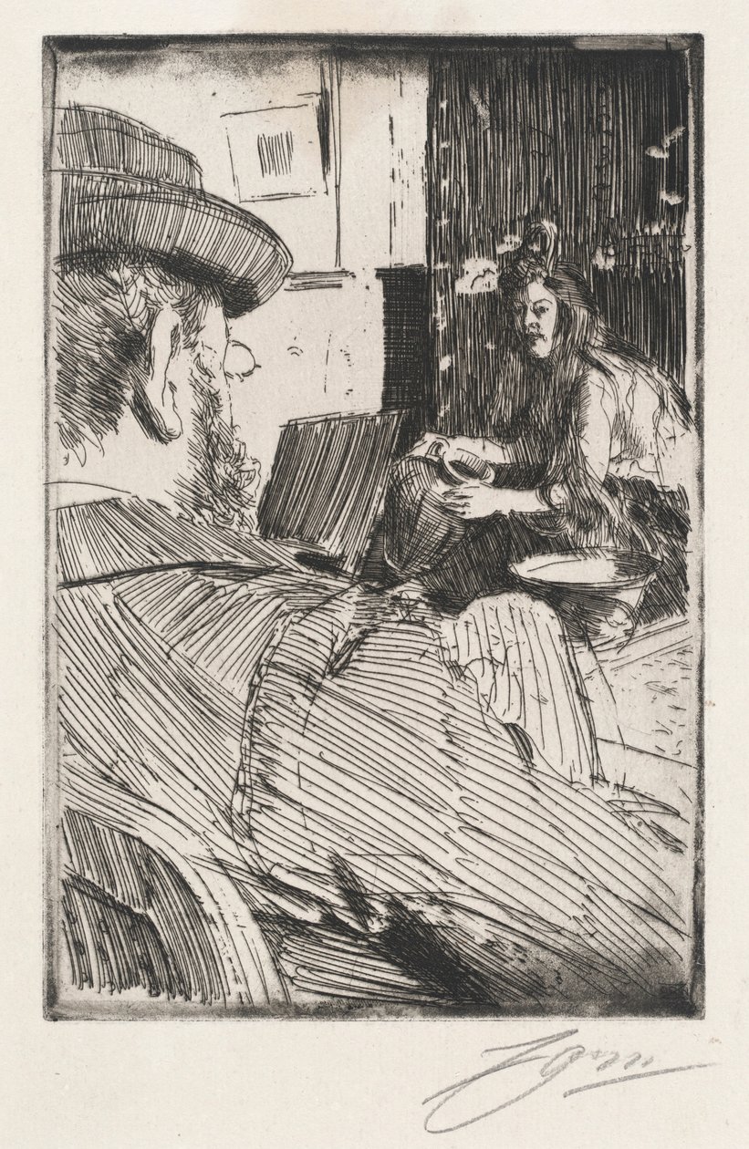 Albert Besnard a jeho modelka od Anders Zorn