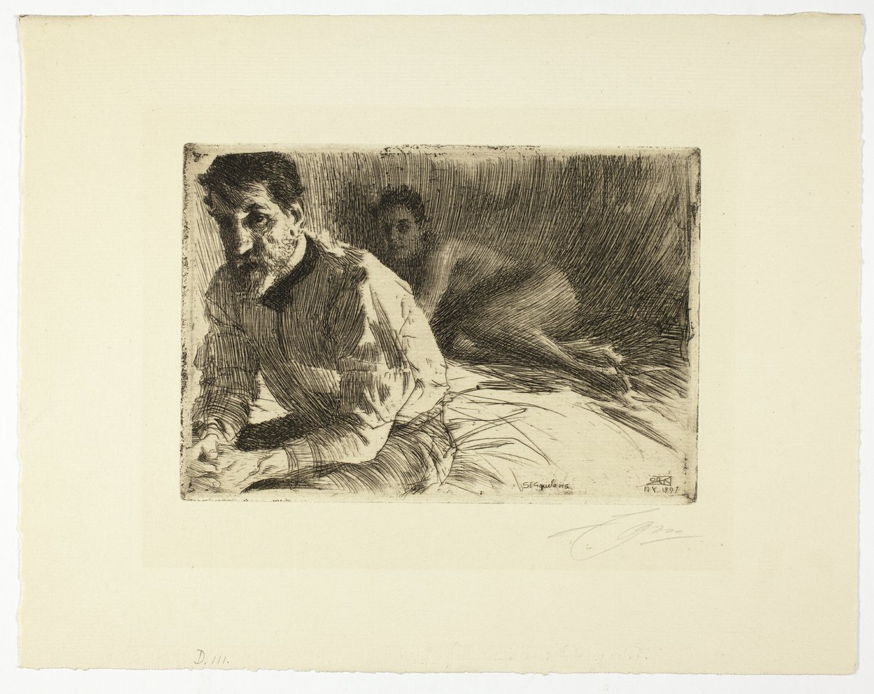 Augustus Saint Gaudens II (Saint Gaudens a jeho model) od Anders Leonard Zorn