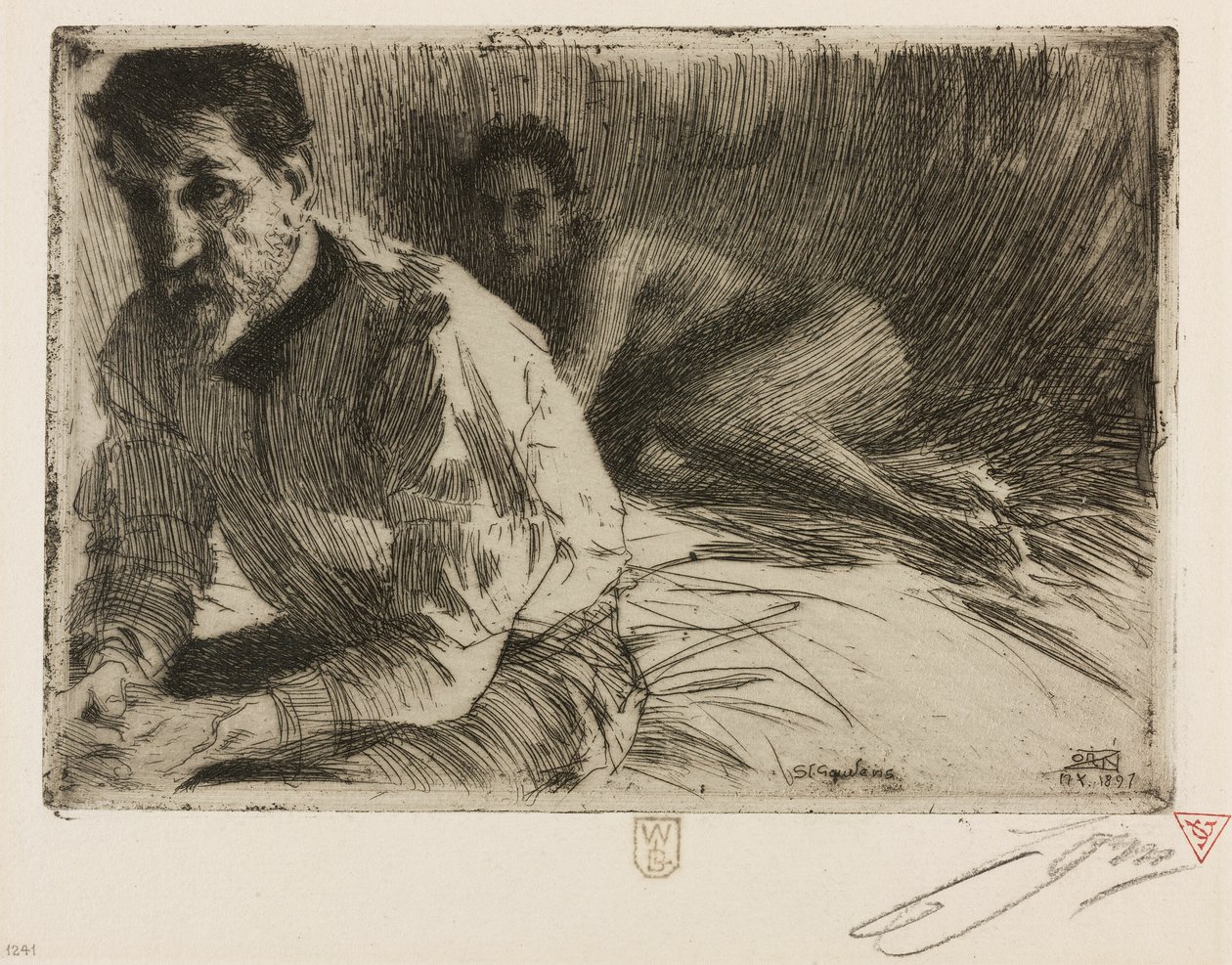 Augustus Saint Gaudens II (Saint Gaudens a jeho model) od Anders Leonard Zorn