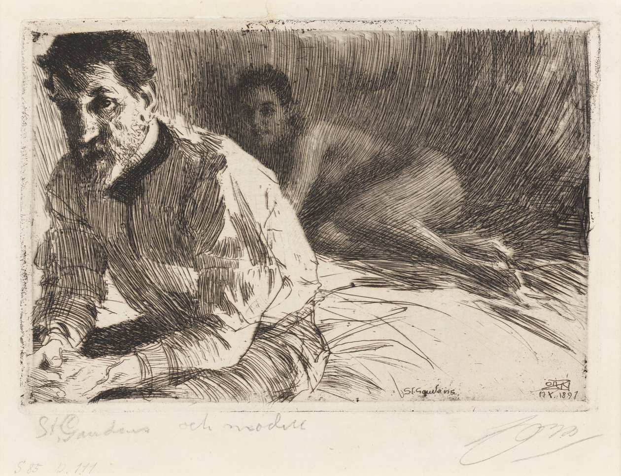 Augustus Saint Gaudens II od Anders Zorn
