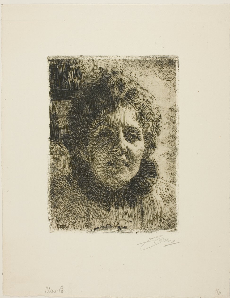 Aurore (paní Aurore Klintberg, rozená Oxenstierna, vedoucí) od Anders Zorn