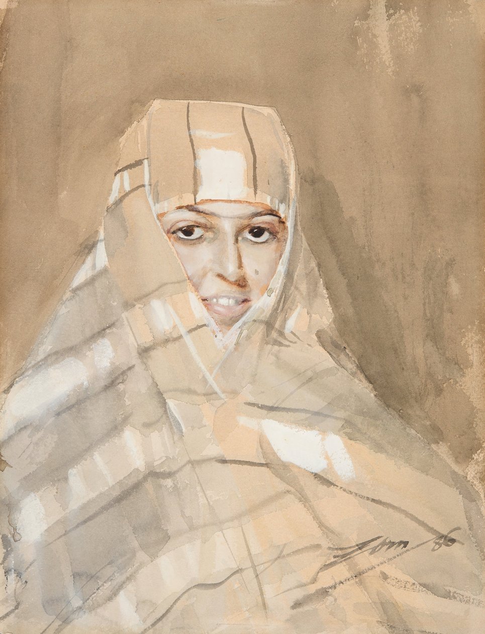 Beduínská dívka od Anders Zorn