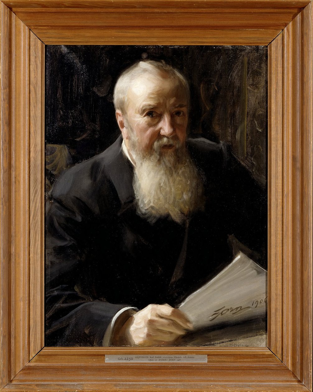 Carl Fredrik Liljevalch (1837-1909), průmyslník, ředitel železáren a mecenáš, 1906 od Anders Zorn