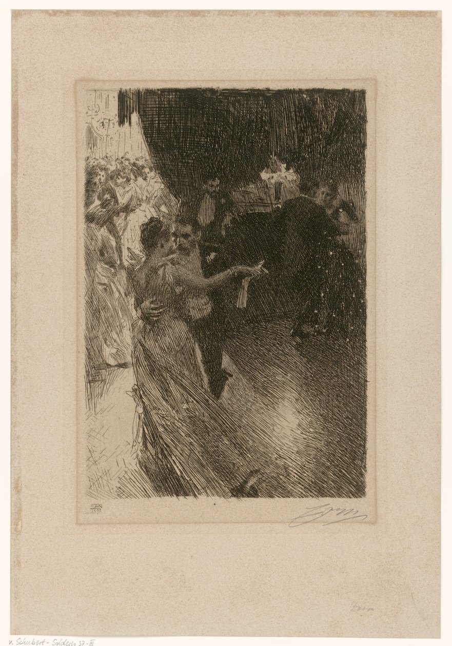 Tanec (Valčík), třetí stav od Anders Zorn