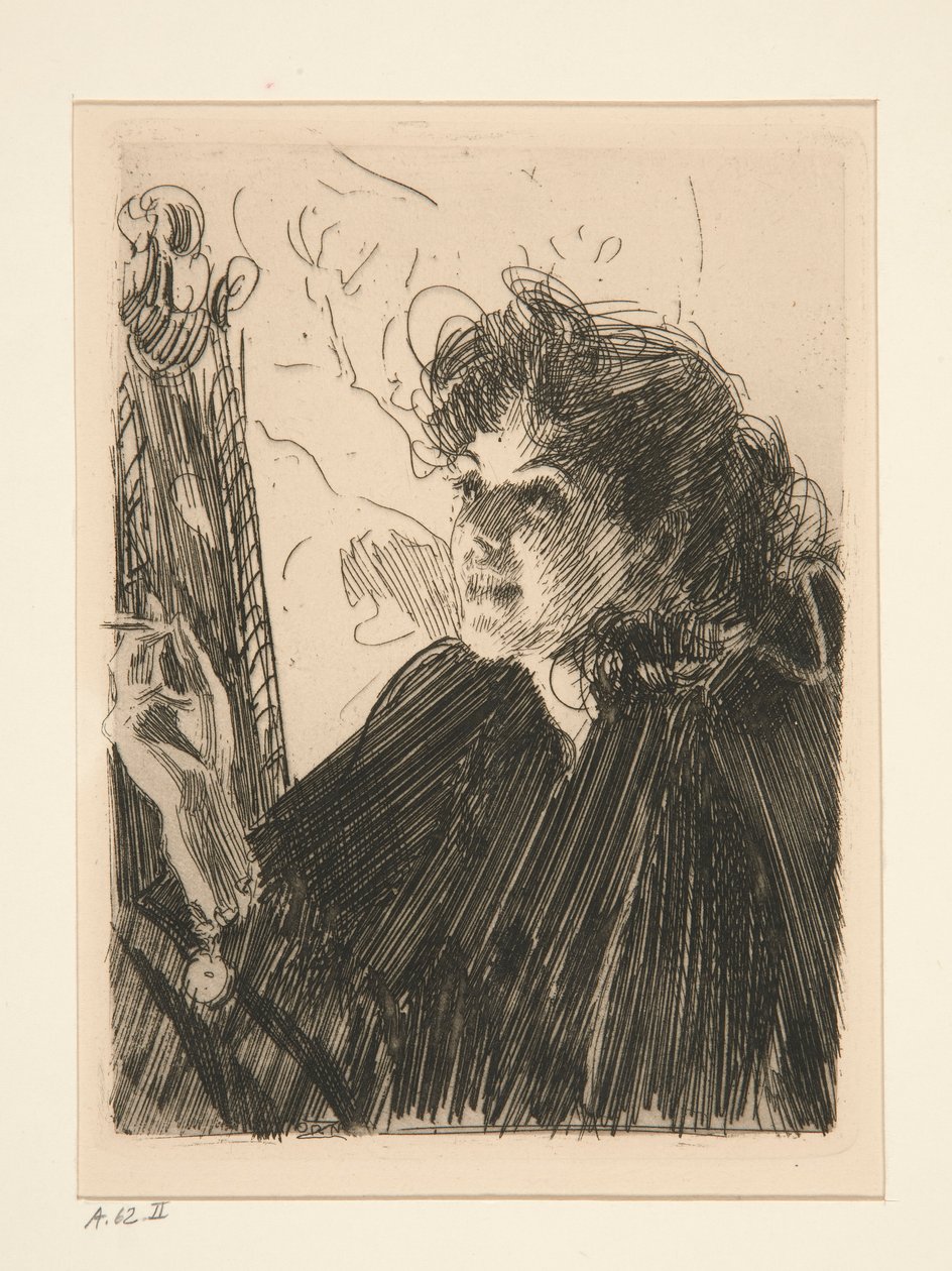 Dívka s cigaretou II od Anders Leonard Zorn