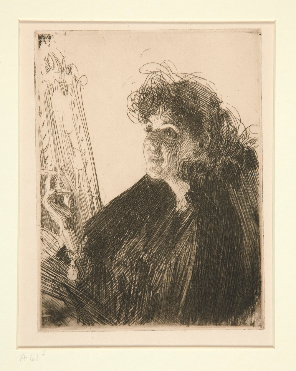 Dívka s cigaretou I od Anders Leonard Zorn
