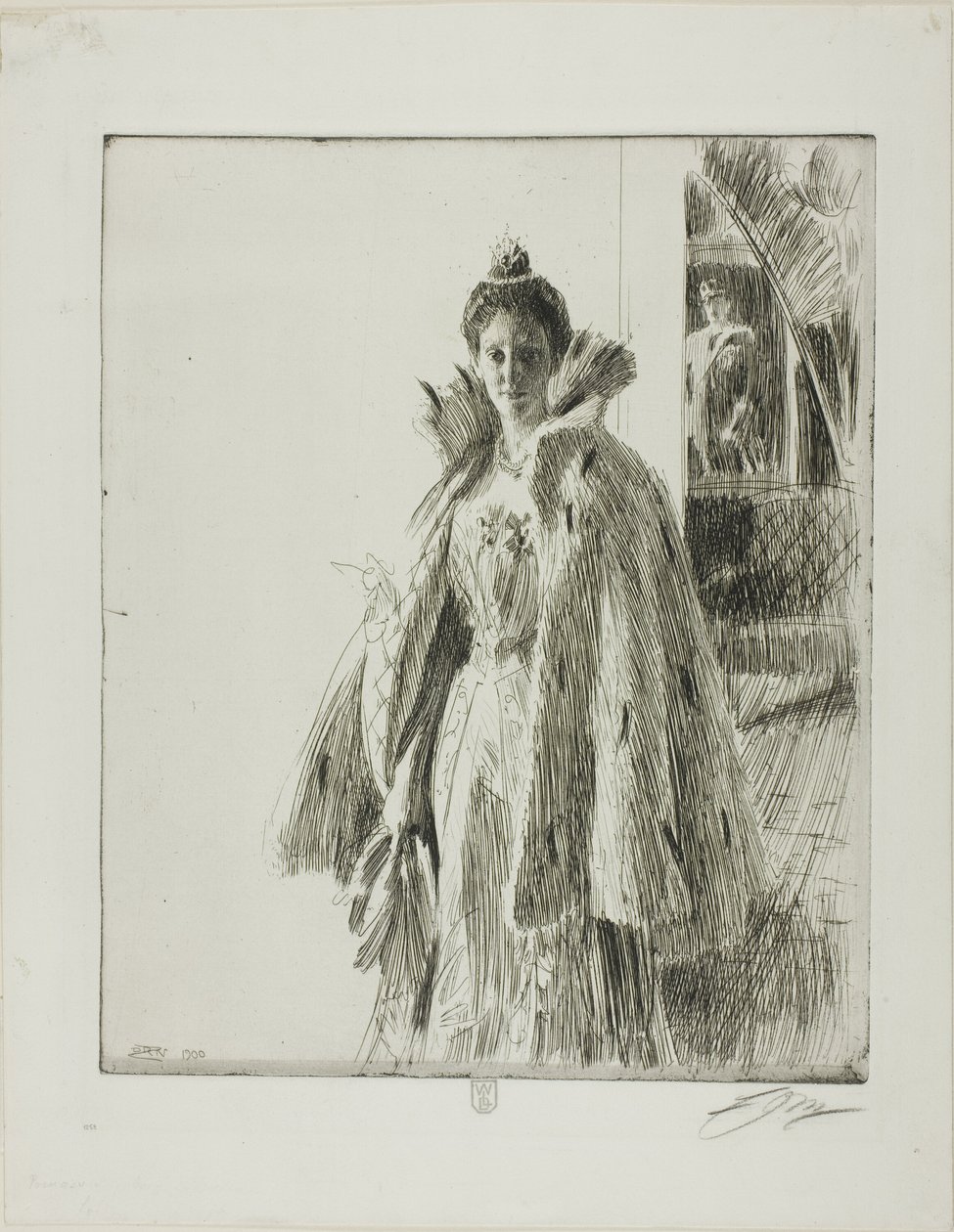 H. R. H. princezna Ingeborg Švédská I od Anders Leonard Zorn