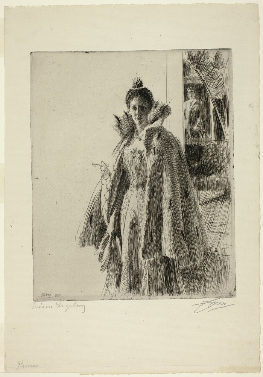H. R. H. princezna Ingeborg Švédská I od Anders Leonard Zorn