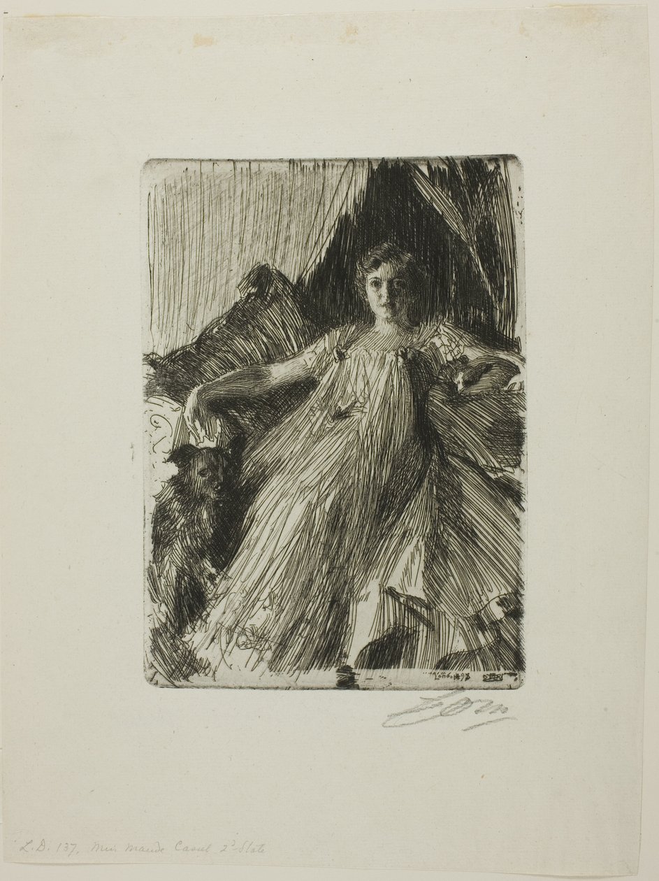 Maud Cassel (paní Ashley) od Anders Leonard Zorn