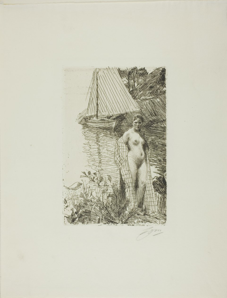 Můj model a moje loď od Anders Leonard Zorn