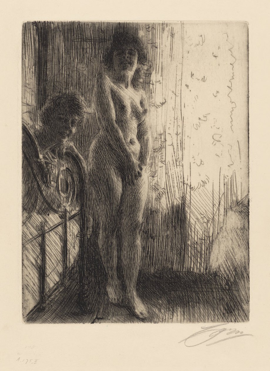 Studie aktu od Anders Zorn