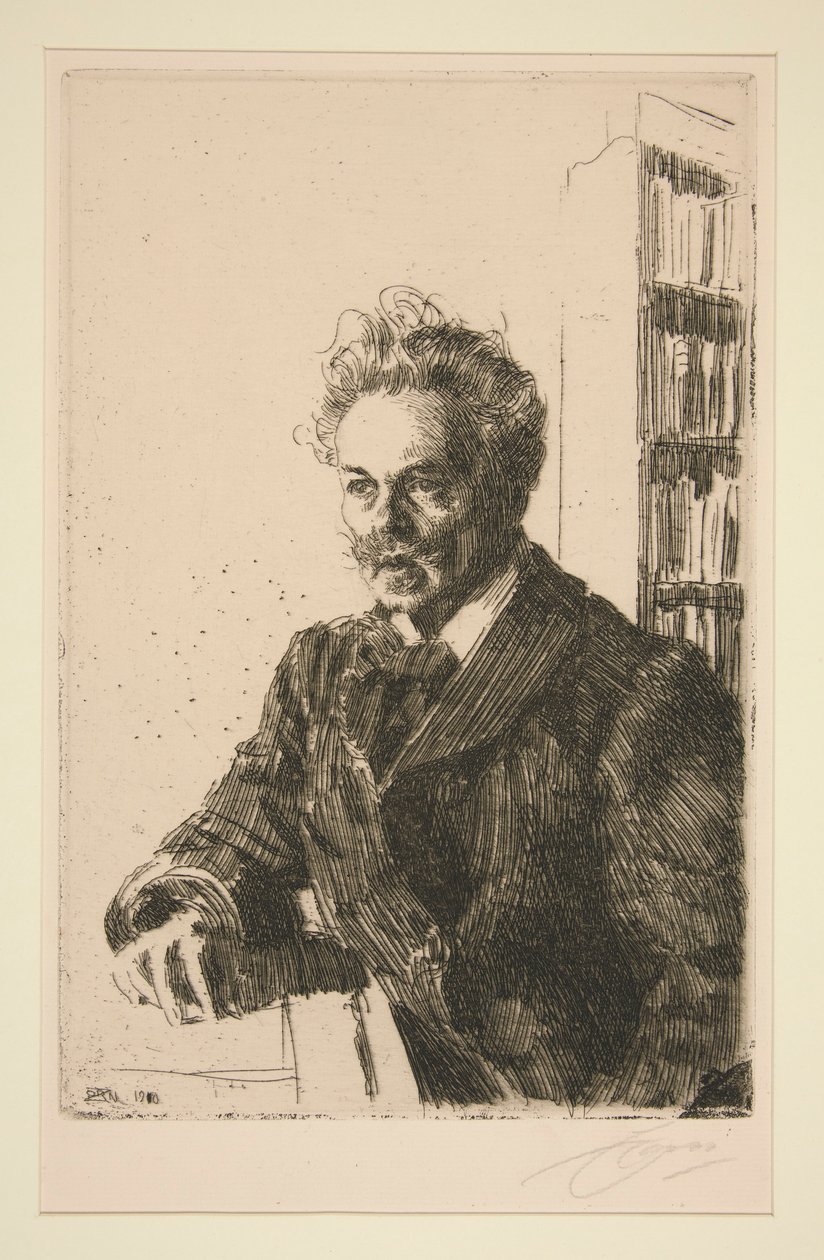 Portrét A. Strindberga od Anders Leonard Zorn