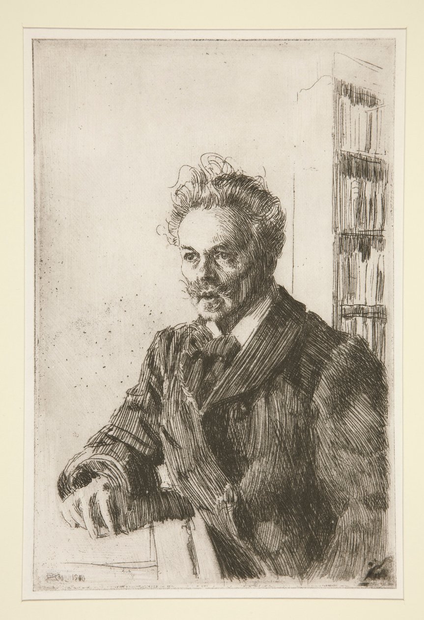 Portrét Augusta Strindberga od Anders Leonard Zorn
