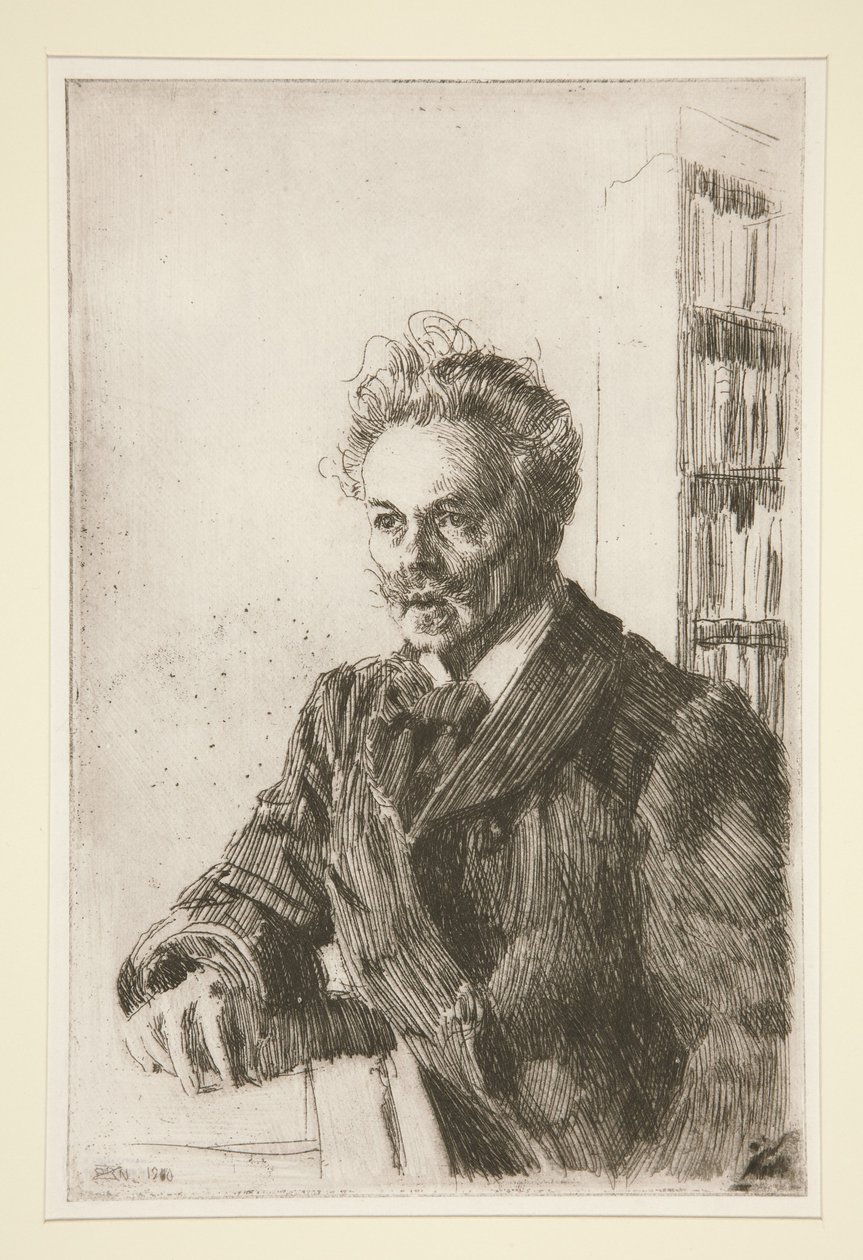 Portrét Augusta Strindberga od Anders Zorn