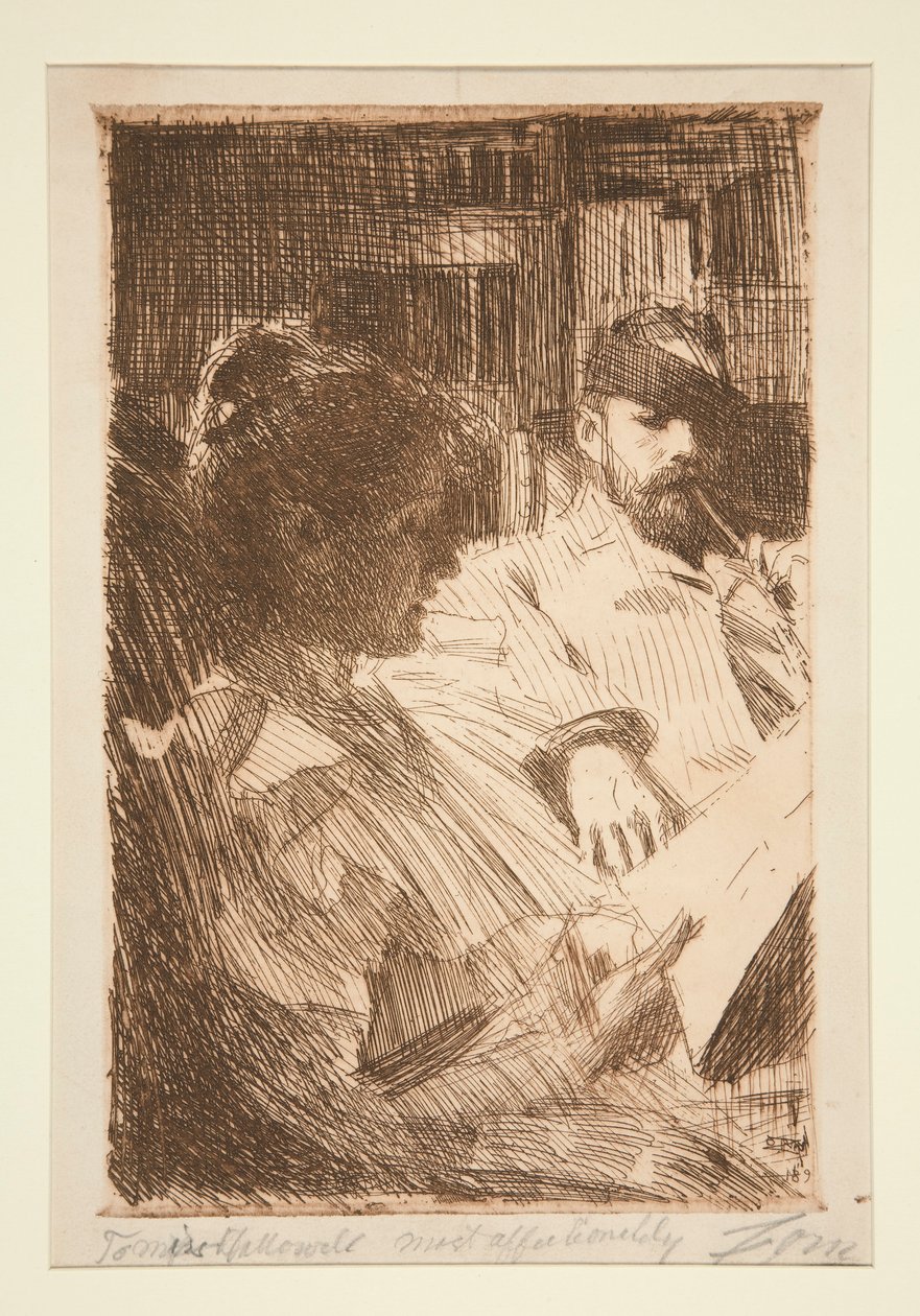 Čtení (Pan & Mrs. Charles Deering) od Anders Leonard Zorn