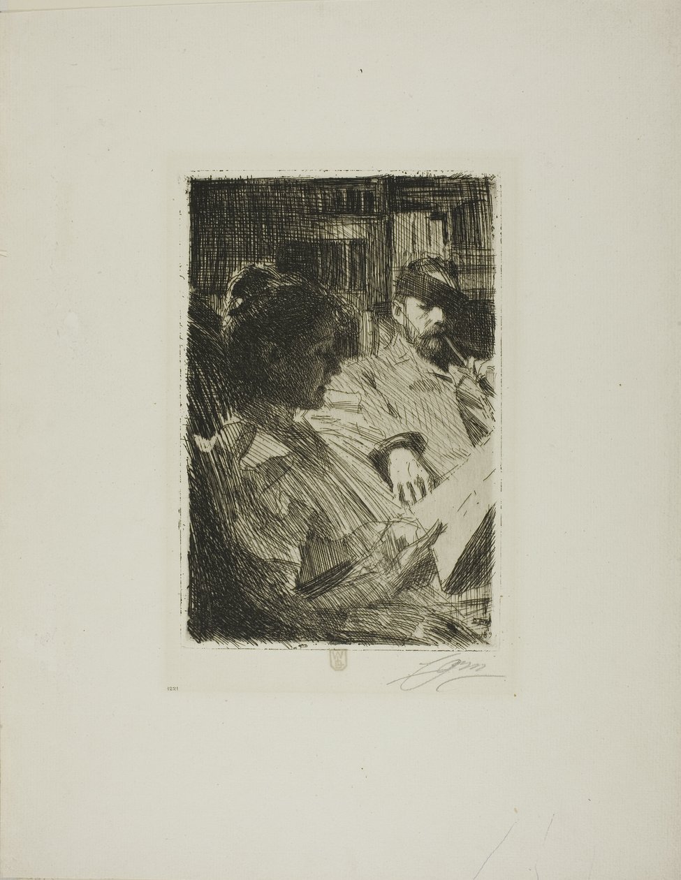 Čtení (Pan a paní Ch. Deeringovi) od Anders Leonard Zorn