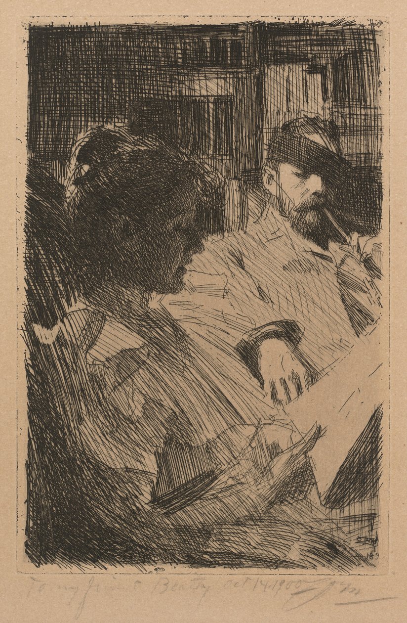 Čtení (pan a paní Ch. Deeringovi) od Anders Zorn
